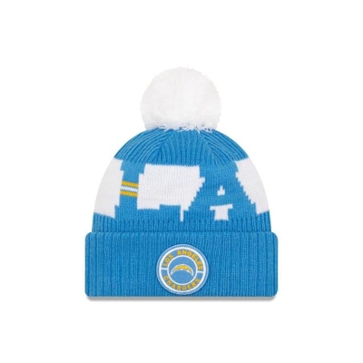 Sapca New Era Los Angeles Chargers NFL Cold Weather Sport Knit Beanie - Albastri